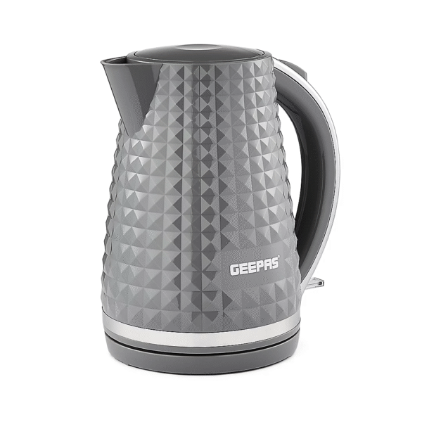 Geepas Argyle 1.7L Cordless Electric Kettle 2200W, Grey