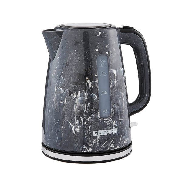 Geepas Skye 1.7L Cordless Electric Kettle 2200W Hot Water Tea Coffee, Black